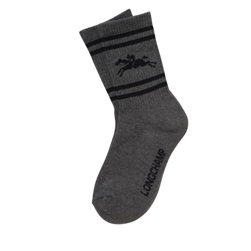 Meias Longchamp Socks Feminino Anthracite | LC-ZABL3950
