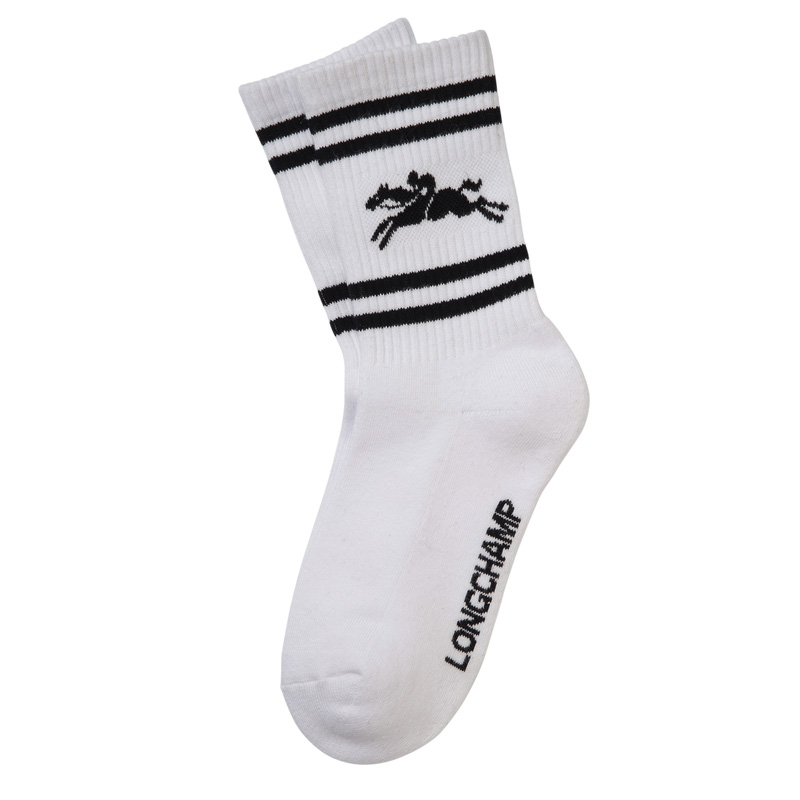 Meias Longchamp Socks Feminino Branco | LC-WDSP8554