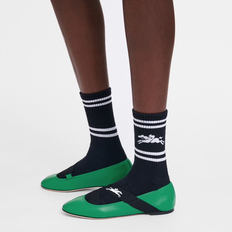 Meias Longchamp Socks Feminino Pretas | LC-CVTL5236