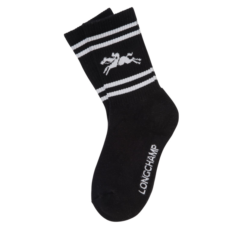 Meias Longchamp Socks Feminino Pretas | LC-CVTL5236