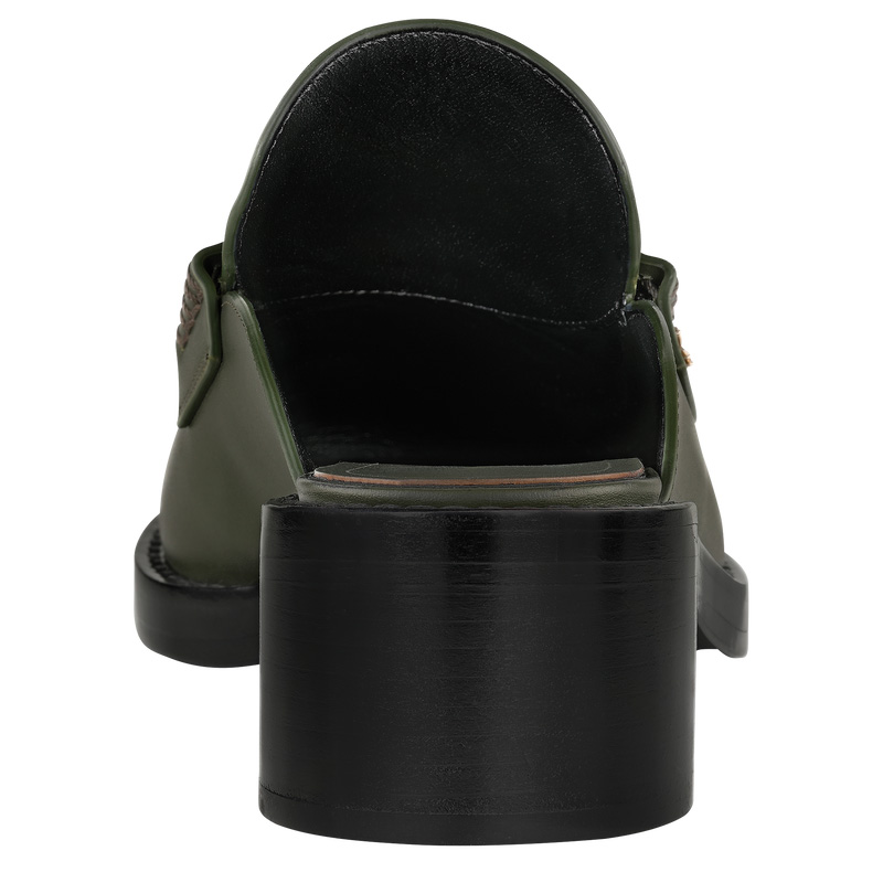 Mocassins Longchamp Epure Timeless Mules Feminino Caqui | LC-EQUC0139