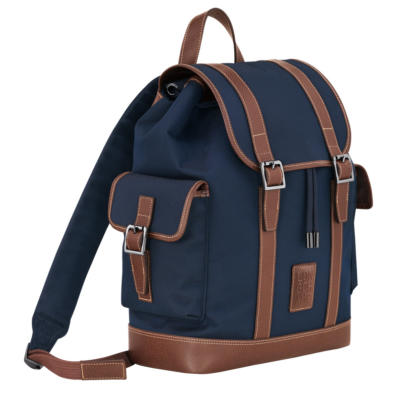 Mochilas Longchamp Boxford Backpack Masculino Azuis | LC-DIWT9499