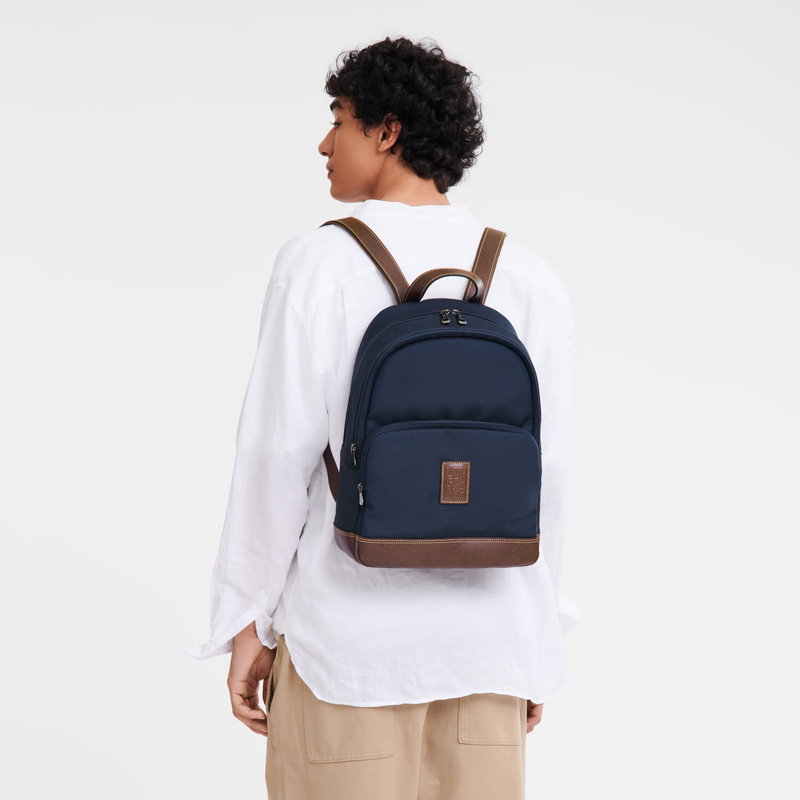 Mochilas Longchamp Boxford Backpack Masculino Azuis | LC-WUAZ9105