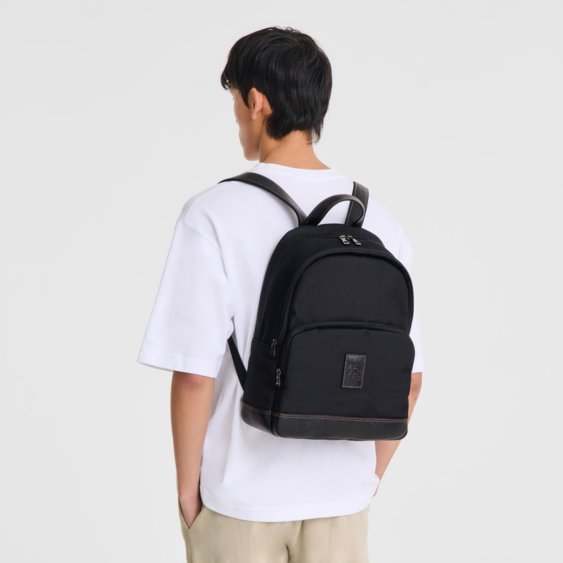 Mochilas Longchamp Boxford Backpack Masculino Pretas | LC-NVRK0069