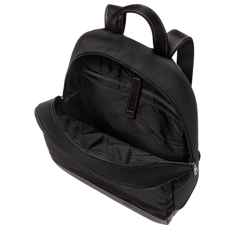 Mochilas Longchamp Boxford Backpack Masculino Pretas | LC-NVRK0069