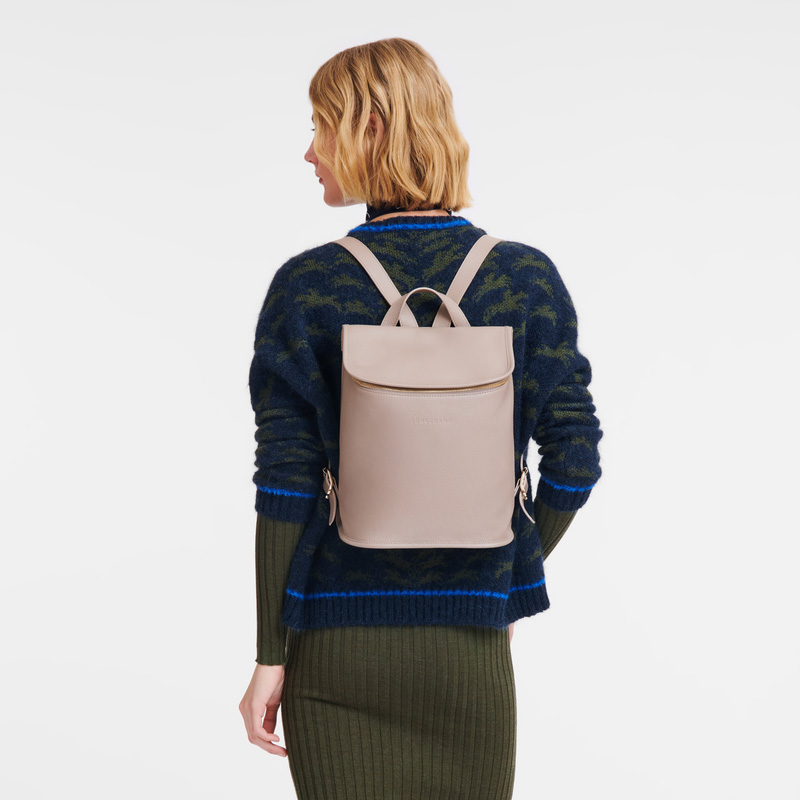 Mochilas Longchamp Le Foulonné Backpack Feminino Turtledove | LC-NXIT7565