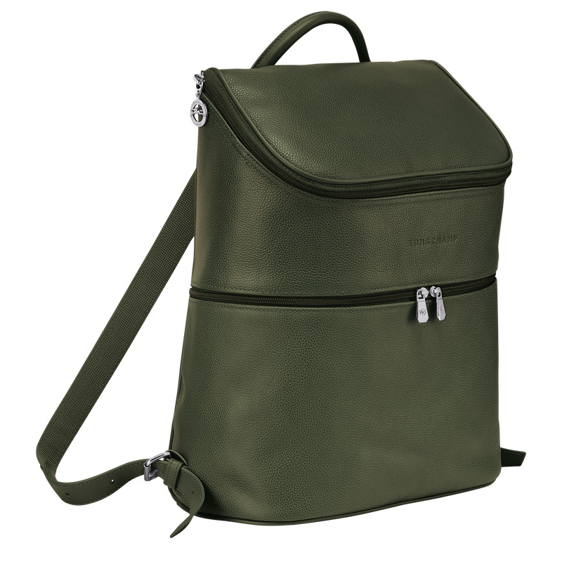 Mochilas Longchamp Le Foulonné Backpack Masculino Caqui | LC-KSVR4312