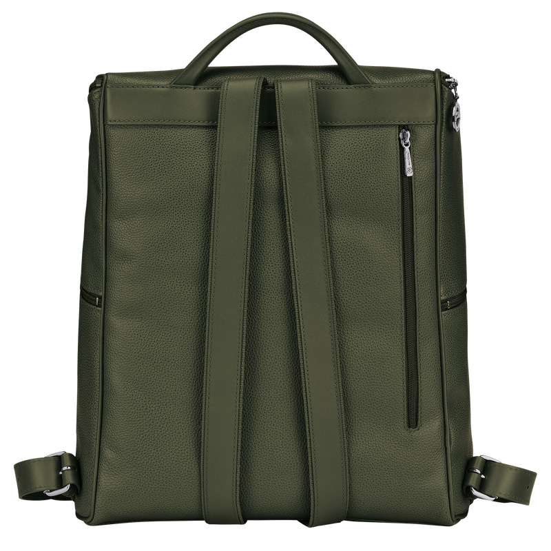 Mochilas Longchamp Le Foulonné Backpack Masculino Caqui | LC-KSVR4312