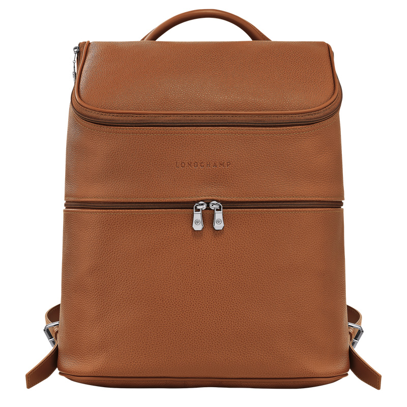 Mochilas Longchamp Le Foulonné Backpack Masculino Caramel | LC-HRDE6059