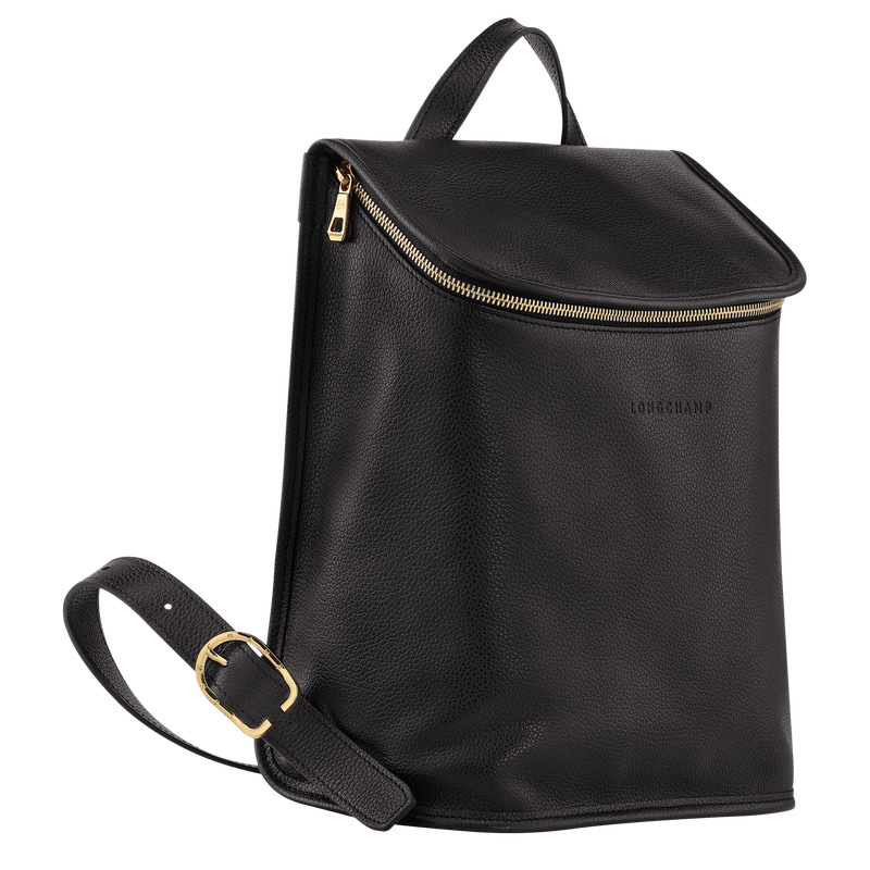 Mochilas Longchamp Le Foulonné Backpack Feminino Pretas | LC-RNZZ2104