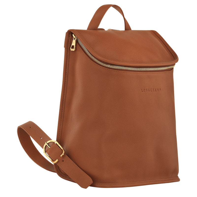 Mochilas Longchamp Le Foulonné Backpack Feminino Caramel | LC-IQPD9900