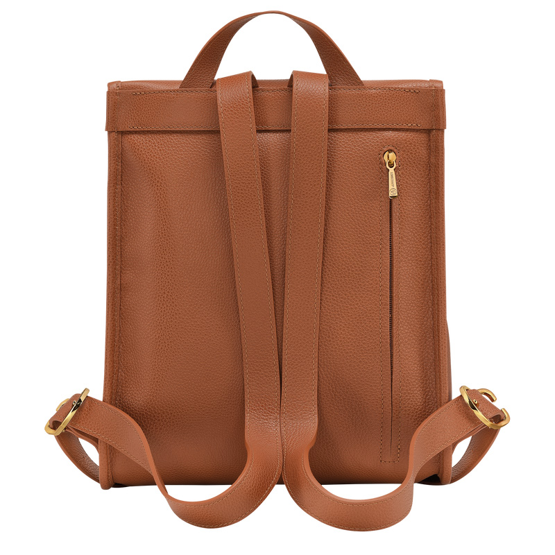 Mochilas Longchamp Le Foulonné Backpack Feminino Caramel | LC-IQPD9900