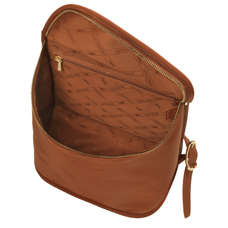 Mochilas Longchamp Le Foulonné Backpack Feminino Caramel | LC-IQPD9900