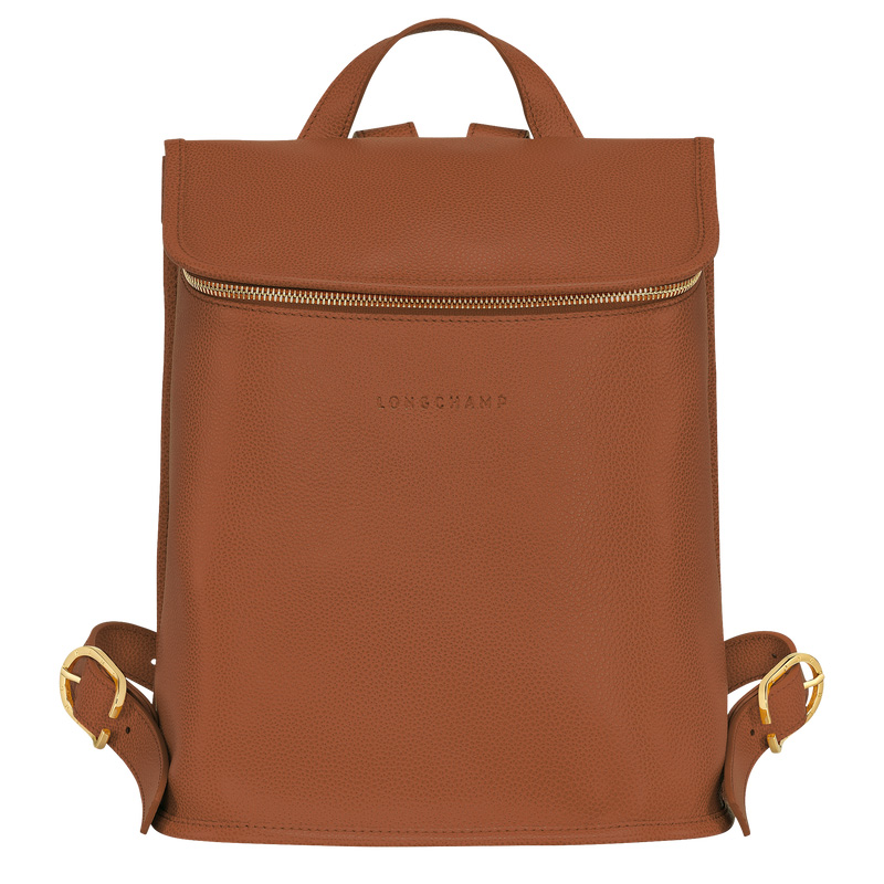 Mochilas Longchamp Le Foulonné Backpack Feminino Caramel | LC-IQPD9900
