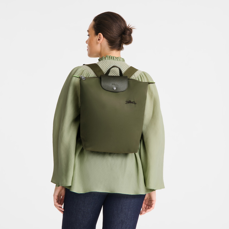 Mochilas Longchamp Le Pliage Green M Backpack Feminino Forest | LC-WXDX5684