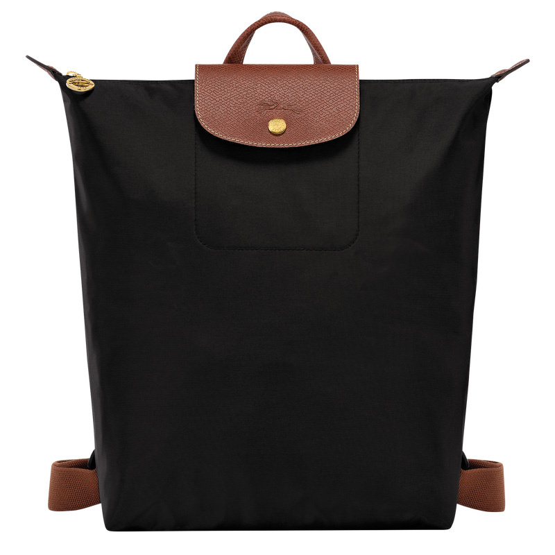 Mochilas Longchamp Le Pliage Original M Backpack Feminino Pretas | LC-VUPT1521