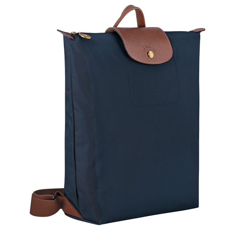 Mochilas Longchamp Le Pliage Original M Backpack Feminino Azul Marinho | LC-PGMZ7861