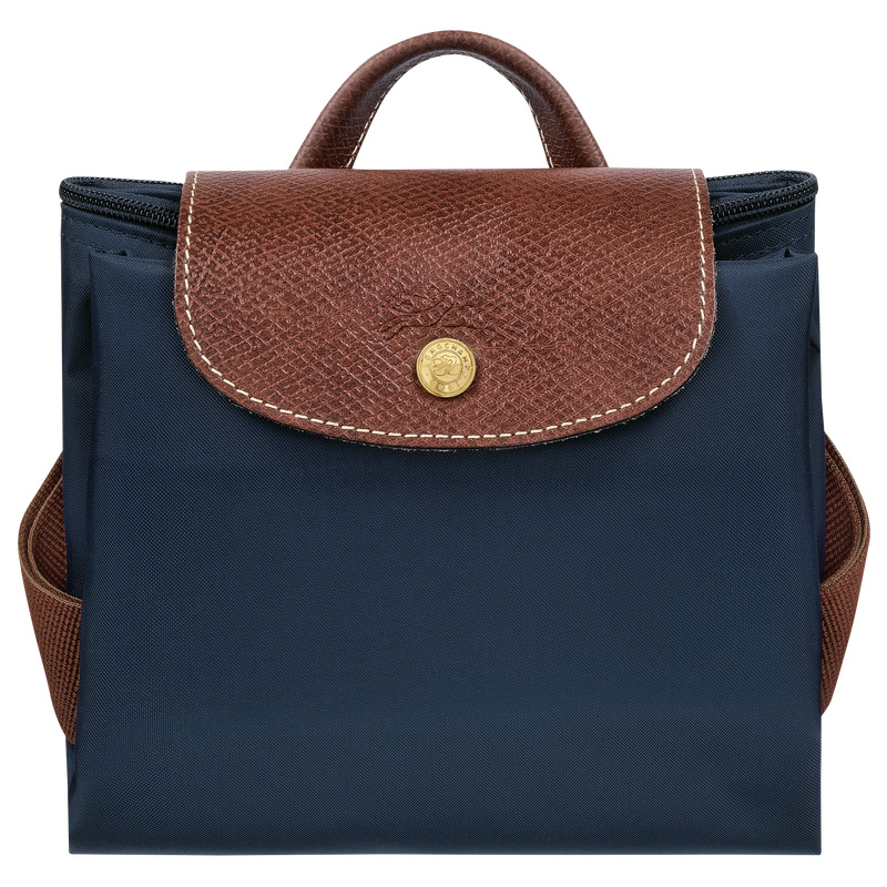 Mochilas Longchamp Le Pliage Original M Backpack Feminino Azul Marinho | LC-PGMZ7861