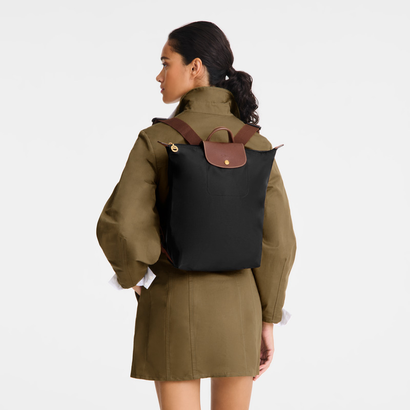 Mochilas Longchamp Le Pliage Original M Backpack Masculino Pretas | LC-ZDRJ3150