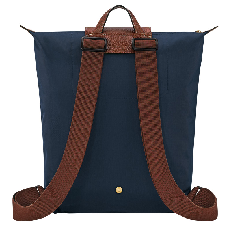 Mochilas Longchamp Le Pliage Original M Backpack Masculino Azul Marinho | LC-XFHB8332
