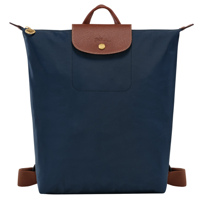 Mochilas Longchamp Le Pliage Original M Backpack Masculino Azul Marinho | LC-XFHB8332
