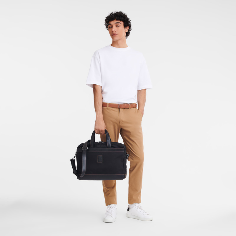 Pasta Longchamp Boxford L Briefcase Masculino Pretas | LC-FVBS9872