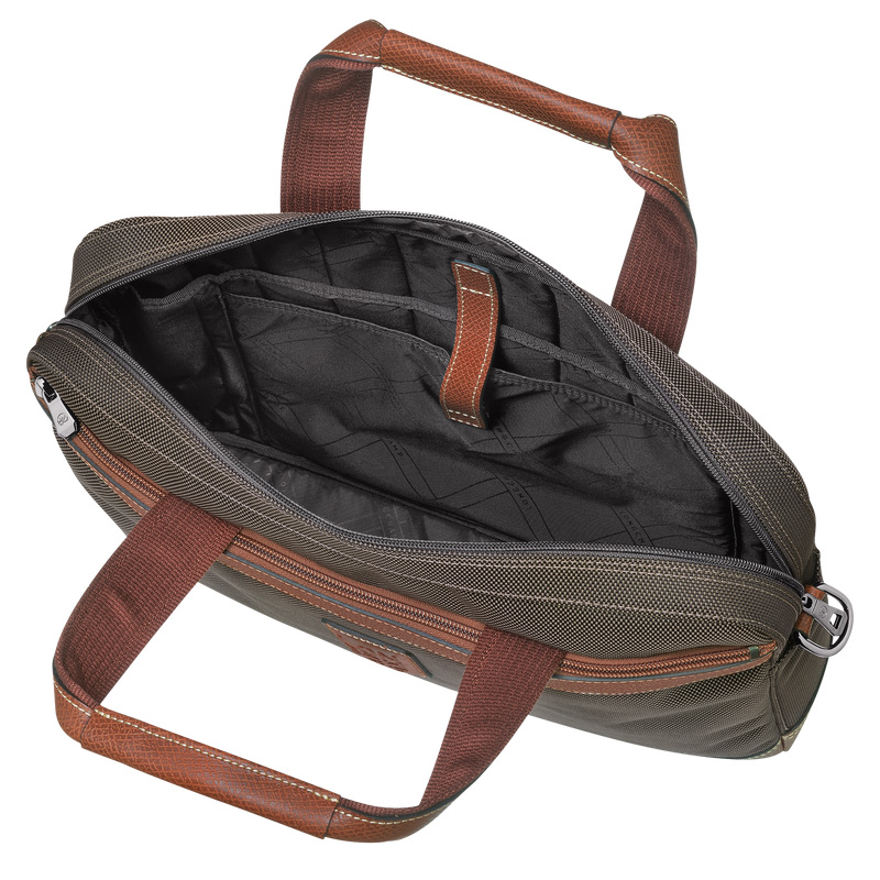 Pasta Longchamp Boxford S Briefcase Masculino Marrom | LC-QWMR8401