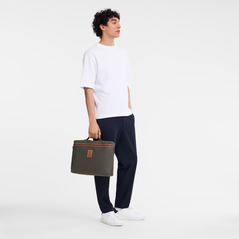 Pasta Longchamp Boxford S Briefcase Masculino Marrom | LC-XADO4735
