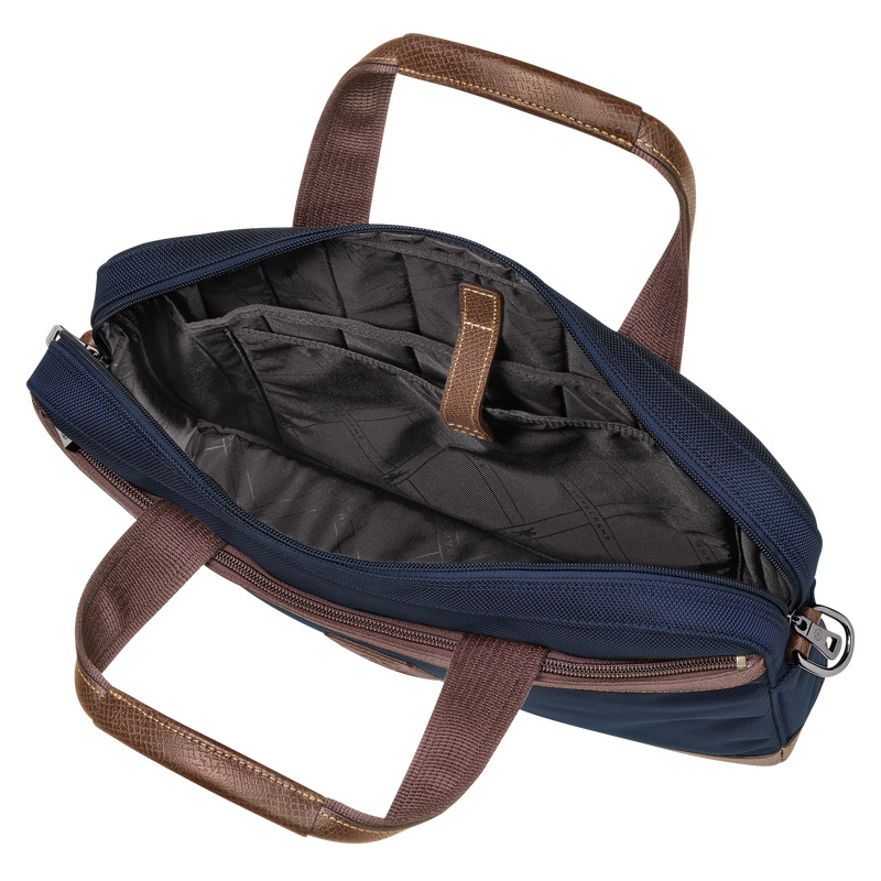 Pasta Longchamp Boxford S Briefcase Masculino Azuis | LC-OHTU0521