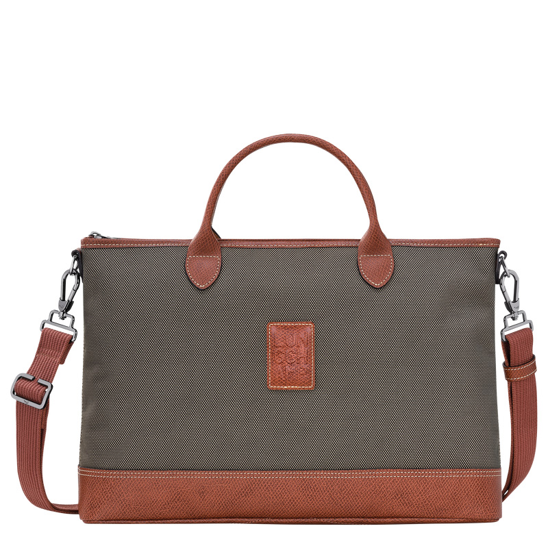 Pasta Longchamp Boxford S Briefcase Masculino Marrom | LC-QEOP1254