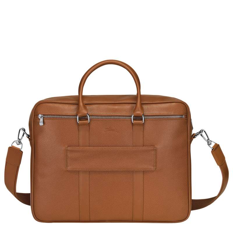 Pasta Longchamp Le Foulonné M Briefcase Feminino Caramel | LC-HYFU8768