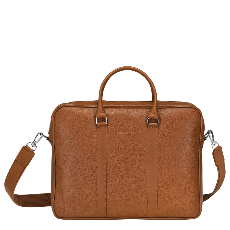 Pasta Longchamp Le Foulonné M Briefcase Feminino Caramel | LC-HYFU8768