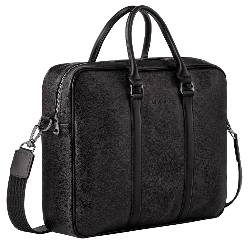 Pasta Longchamp Le Foulonné M Briefcase Masculino Pretas | LC-UNFC5723