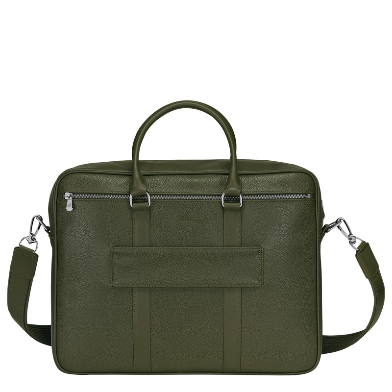 Pasta Longchamp Le Foulonné M Briefcase Masculino Caqui | LC-BAXA2617