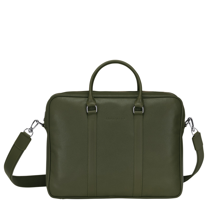 Pasta Longchamp Le Foulonné M Briefcase Masculino Caqui | LC-BAXA2617