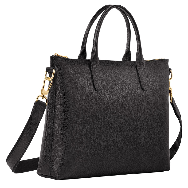 Pasta Longchamp Le Foulonné S Briefcase Feminino Pretas | LC-CFCO4786