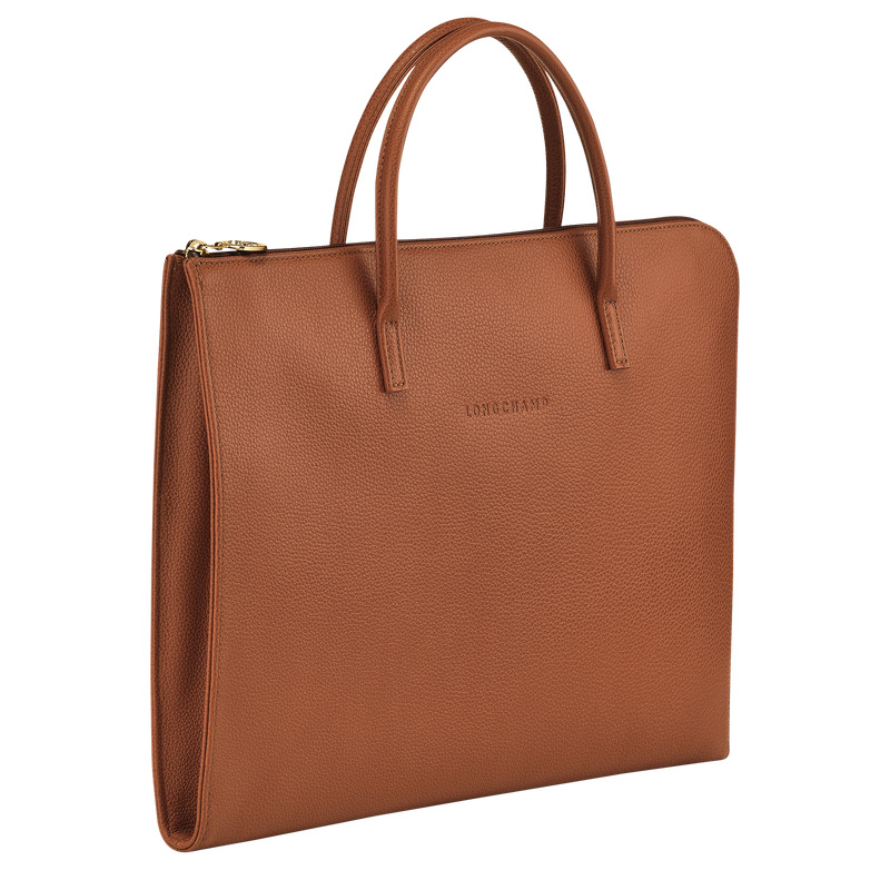Pasta Longchamp Le Foulonné S Briefcase Feminino Caramel | LC-QLLP3767