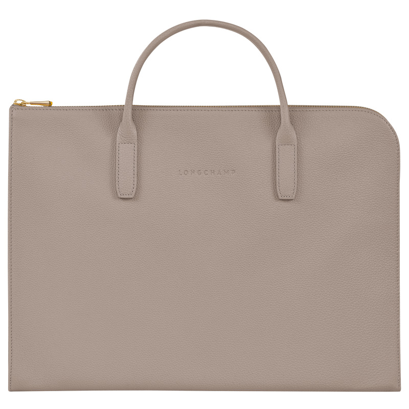 Pasta Longchamp Le Foulonné S Briefcase Feminino Turtledove | LC-BYQQ6236