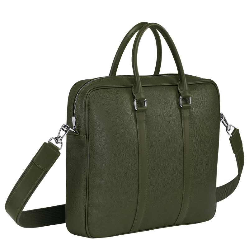 Pasta Longchamp Le Foulonné S Briefcase Feminino Caqui | LC-ILSV4648