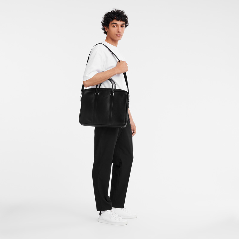 Pasta Longchamp Le Foulonné S Briefcase Masculino Pretas | LC-JYPT6306