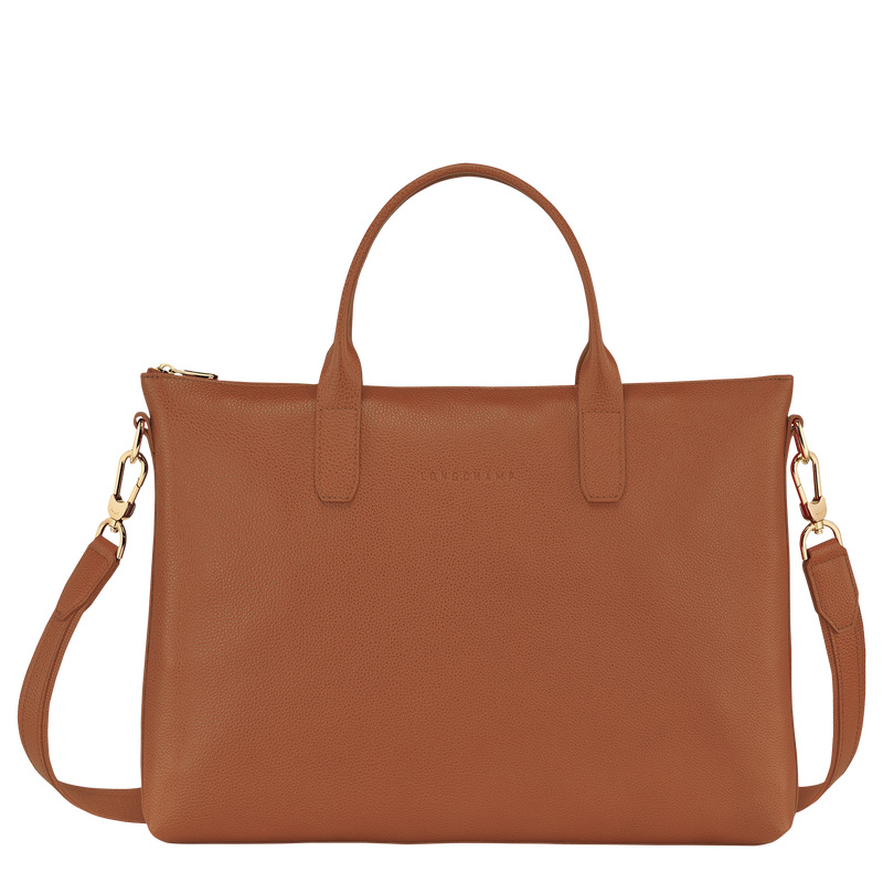 Pasta Longchamp Le Foulonné S Briefcase Masculino Caramel | LC-GORJ7178