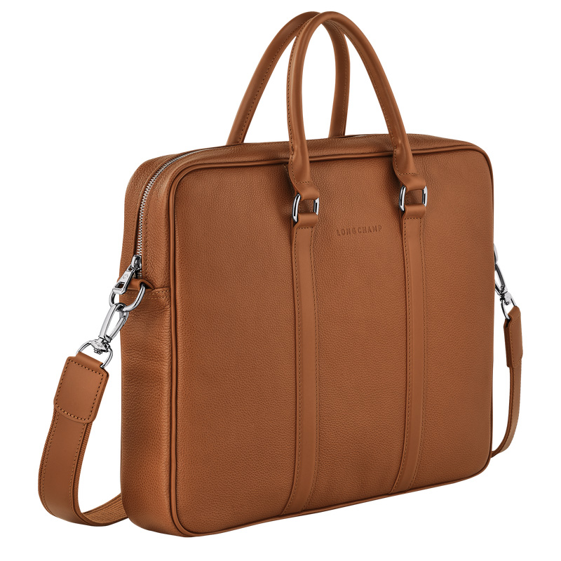 Pasta Longchamp Le Foulonné S Briefcase Masculino Caramel | LC-DEAL6659