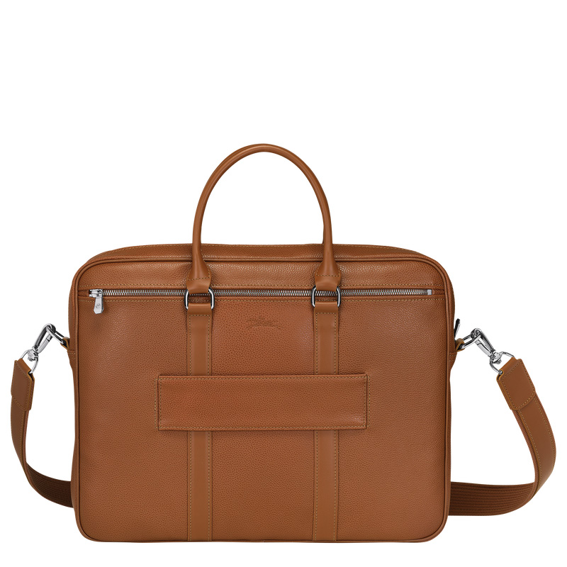 Pasta Longchamp Le Foulonné S Briefcase Masculino Caramel | LC-DEAL6659