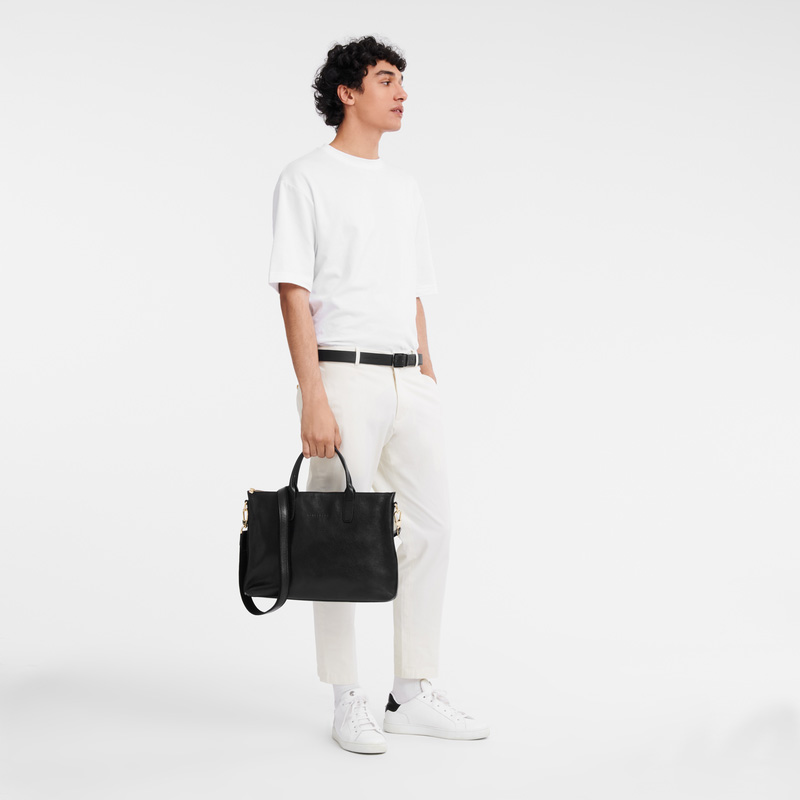 Pasta Longchamp Le Foulonné S Briefcase Masculino Pretas | LC-MQET9313
