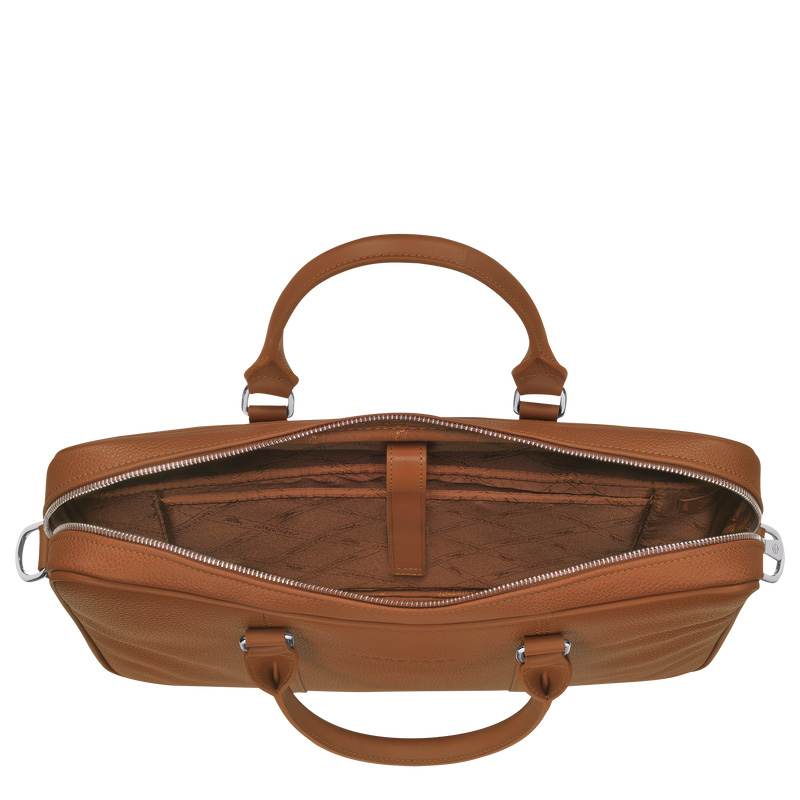 Pasta Longchamp Le Foulonné XS Briefcase Feminino Caramel | LC-DKGM4490
