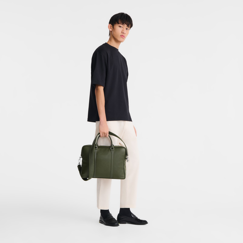 Pasta Longchamp Le Foulonné XS Briefcase Masculino Caqui | LC-EPSO7510