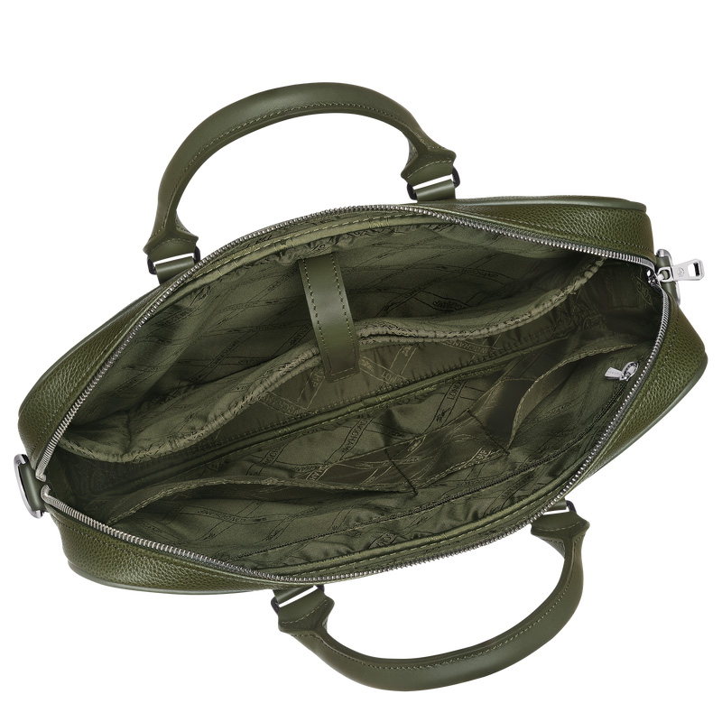 Pasta Longchamp Le Foulonné XS Briefcase Masculino Caqui | LC-EPSO7510