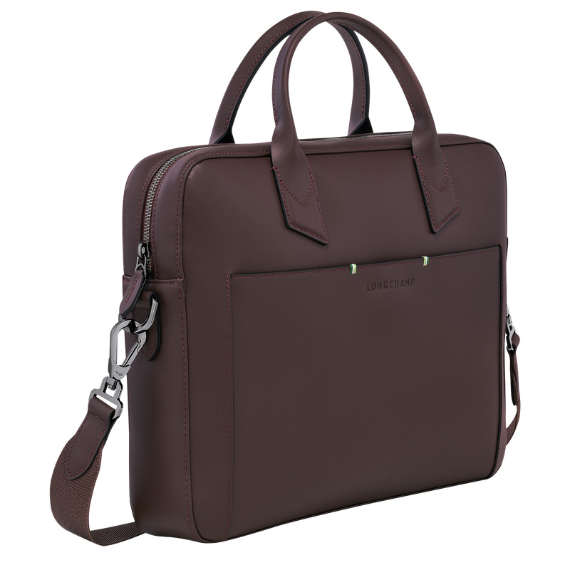 Pasta Longchamp sur Seine Briefcase Masculino Mocha | LC-PFYZ3386