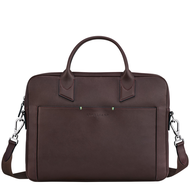 Pasta Longchamp sur Seine Briefcase Masculino Mocha | LC-PFYZ3386