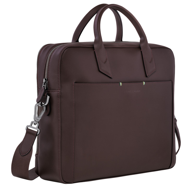 Pasta Longchamp sur Seine M Briefcase Masculino Mocha | LC-YTOE6790